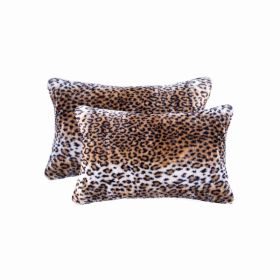 12" x 20" x 5" Leopard Faux - Pillow 2-Pack (Pack of 1)