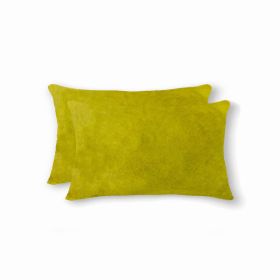 12" x 20" x 5" Yellow, Cowhide - Pillow 2-Pack (Pack of 1)