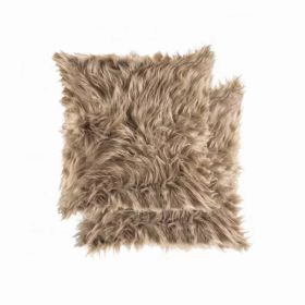 18" x 18" x 5" Tan, Faux - Pillow 2-Pack (Pack of 1)