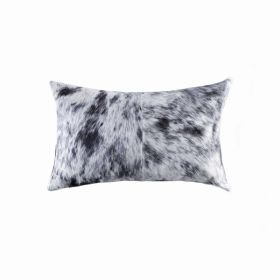 18" x 18" x 5" Salt And Pepper Black And White Cowhide - Pillow (Pack of 1)