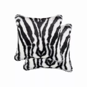 18" x 18" x 5" Denton Zebra Black & White Faux - Pillow 2-Pack (Pack of 1)