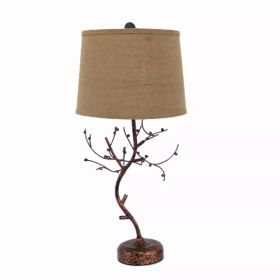 13" x 15" x 31" Bronze, Vintage, Metal With Elegant Tree Base - Table Lamp (Pack of 1)