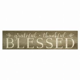 Grateful  Thankful  Blessed Wooden Wall decor (Pack of 1)