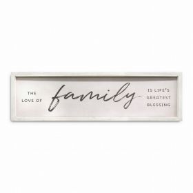 Family is Life's Greatest Blessings Black and White Wall Art (Pack of 1)