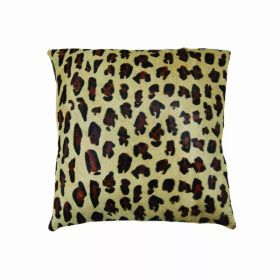 18" x 18" x 5" Striking Leopard Torino Kobe Cowhide - Pillow (Pack of 1)