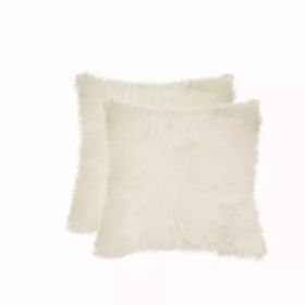 18" x 18" Natural Sheepskin Fur Set of 2 Pillow