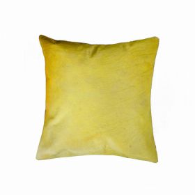 18" x 18" x 5" Yellow Cowhide - Pillow (Pack of 1)
