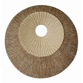 1" x 14" x 14" Brown Round Ribbed  Wall Plaque (Pack of 1)