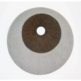 1" x 19" x 19" Brown & Gray Round Double Layer Ribbed  Wall decor (Pack of 1)