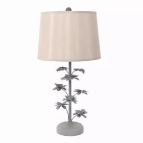 8" x 12" x 28" Gray, Rustic, Flowering Tree - Table Lamp (Pack of 1)