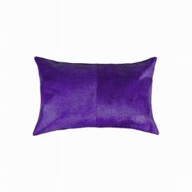 12" x 20" x 5" Purple Cowhide - Pillow (Pack of 1)