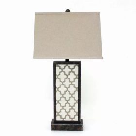5.25" x 8" x 30" Bronze, Rock Floral Base - Table Lamp (Pack of 1)