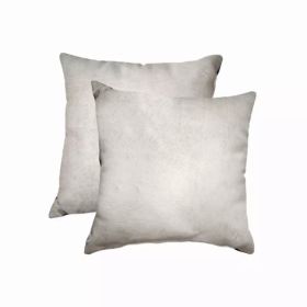 18" x 18" x 5" Off White Cowhide - Pillow 2-Pack (Pack of 1)
