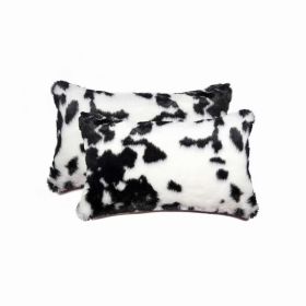12" x 20" x 5" Sugarland Black & White, Faux - Pillow 2-Pack (Pack of 1)