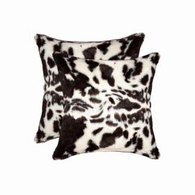 18" x 18" x 5" Brownsville Chocolate & White Faux - Pillow 2-Pack (Pack of 1)