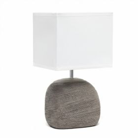Simple Designs Bedrock Ceramic Table Lamp (Pack of 1)