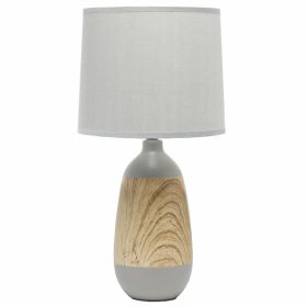 Simple Designs Ceramic Oblong Table Lamp (Pack of 1)