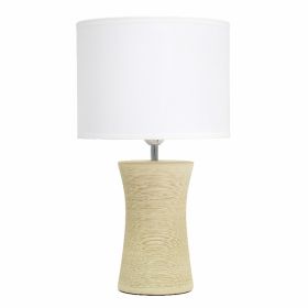 Simple Designs Ceramic Hourglass Table Lamp (Pack of 1)