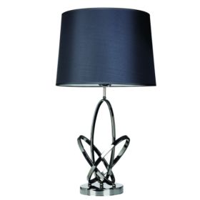 Elegant Designs Mod Art Polished Chrome Table Lamp with Shade (Pack of 1)