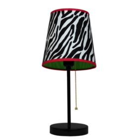 Limelights Zebra Fun Prints Funky Pattern Table Lamp (Pack of 1)