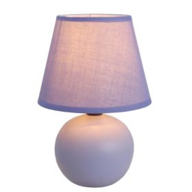 Simple Designs  Mini Ceramic Globe Table Lamp (Pack of 1)