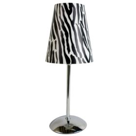 Limelights Mini Silver Table Lamp with Plastic Printed Shade (Pack of 1)