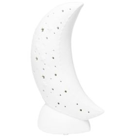 Simple Designs Porcelain Moon Shaped Table Lamp (Pack of 1)