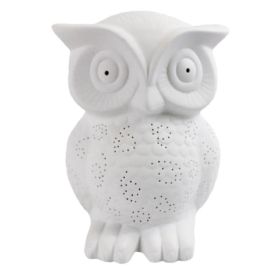 Simple Designs Porcelain Wise Owl Shaped Animal Light Table Lamp (Pack of 1)