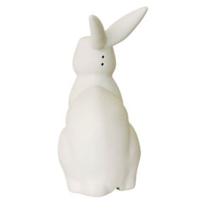 Simple Designs Porcelain Bunny Rabbit Shaped Animal Light Table Lamp (Pack of 1)