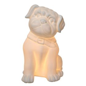 Simple Designs Porcelain Puppy Dog Shaped Table Lamp (Pack of 1)