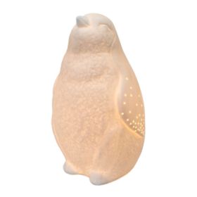 Simple Designs Porcelain Arctic Penguin Shaped Table Lamp (Pack of 1)