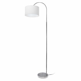 Simple Designs Arched Brushed Nickel Floor Lamp (Pack of 1)