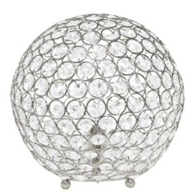 Elegant Designs Elipse 10 Inch Crystal Ball Sequin Table Lamp (Pack of 1)