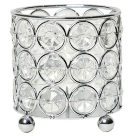 Elegant Designs Elipse Crystal Decorative Flower Vase, Candle Holder, Wedding Centerpiece (Pack of 1)