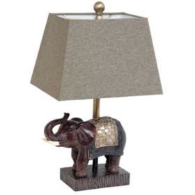 Lalia Home Elephant Table Lamp with Fabric Shade (Pack of 1)