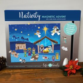Nativity Magnetic Advent Calendar with a daily family activity booklet (Pack of 1)