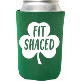 Funny St. Patrick's Day Coolies - Fit Shaced Green and White Can Cooler (Pack of 1 Pack of 2)