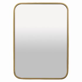 Plutus Brands Wall Mirror Decoration in Gold Metal (Pack of 1)