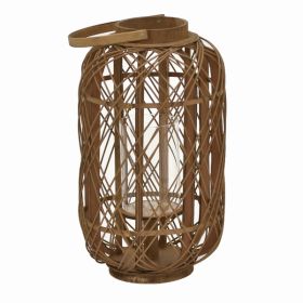 Plutus Brands Bamboo Lantern in Brown Natural Fiber (Pack of 1)
