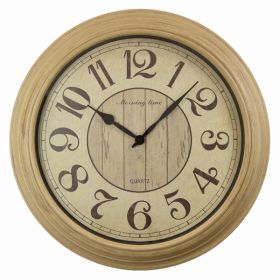 Plutus Brands Wall Clock in Brown Polyurethane (Pack of 1)