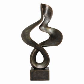 Plutus Brands Abstract Sculpture in Bronze Resin (Pack of 1)