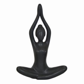 Plutus Brands Yoga Figurine in Black Porcelain (Pack of 1)