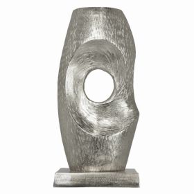 Plutus Brands Metal Sculpture in Silver Metal (Pack of 1)