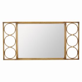 Plutus Brands Metal Mirror Decoration in Brown Metal (Pack of 1)