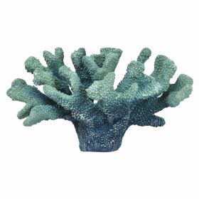 Plutus Brands Coral Tabletop Decoration in Blue Resin (Pack of 1)