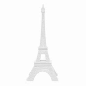 Plutus Brands Eiffel Tower Decoration in White Resin (Pack of 1)