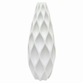 Plutus Brands Vase in White Resin (Pack of 1)