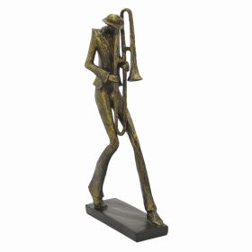Plutus Brands Musician Figurine in Gold Resin (Pack of 1)