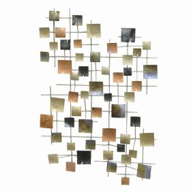 Plutus Brands Contemporary Wall Decor in Multi-Colored Metal (Pack of 1)