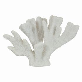 Plutus Brands Coral Decoration in White Resin (Pack of 1)
